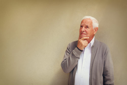 Elderly Man Thinking