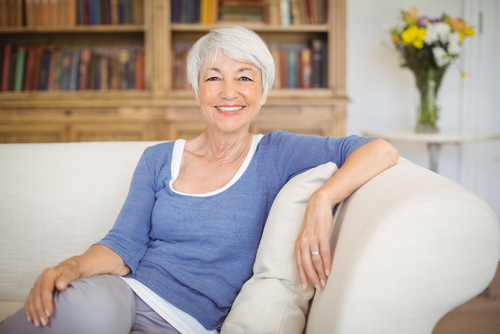 Woman smiling