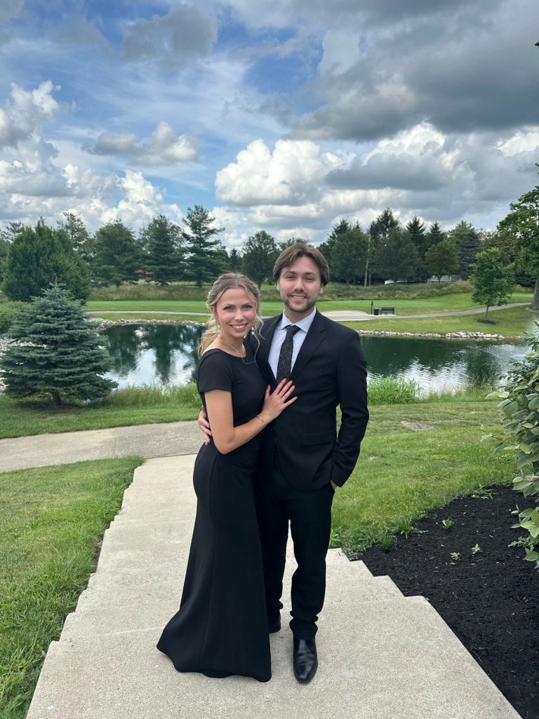 Dr. Maxwell and her husband, Ty, celebrating a friend's wedding.